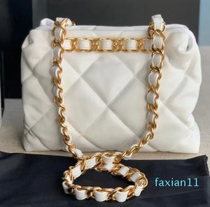 Chain Pillow bag 3502 Bolso bandolera de un hombro para mujer, bolso clásico de alta calidad a la moda, bolso de cuero genuino con entramado cuadrado de lujo