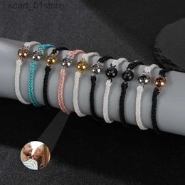Bracelet photo à projection de chaîne en or, personnalisé en acier inoxydable, photo de famille pour animaux de compagnie, bracelets pour couples, cadeau de Saint-ValentinL231115