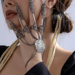 Ketting punk vinger-cot link ketting armband verbonden vingerring armbanden voor vrouwen gekoppelde handharnas sieraden geschenken H240529