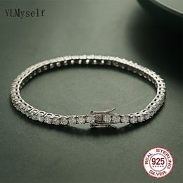 Ketting puur zilver van 16-20,5 cm tennis armband sieraden 2-4 mm 5a cz eeuwig cadeau voor vrouw prachtige echte 925 sieraden 221207