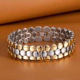 Chain RainSo Magnetische Armbanden Voor Mannen Vrouwen Bio Energie Therapie 3500 Gaus Charm Gezondheid Luxe Rvs Sieraden 231016