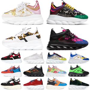 Chain Reaction Casual Designer Chaussures Mode Hommes Femmes Rose Noir Multicolore Daim Blanc Fluo Barocco Or Léopard Plateforme Mocassins Baskets Taille 36-45