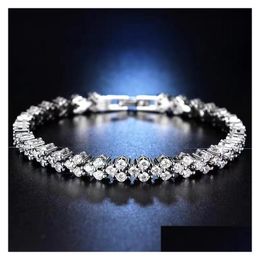 Chain Senior Luxury Designer Fashion Fl Diamond Bracelet Exquis Bijoux Exquis Couple d'anniversaire et cadeaux de Noël 668 Drop Livraison Jewe Dhabp