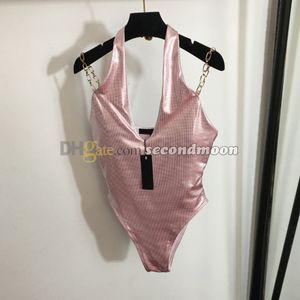 Kettingriem zwempak sexy halter zwemkleding mode holle badpak v nek zwemslijtage