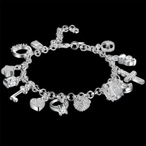 Cadena de calles Fashion Silver Zircon en forma de colgante Key Pends adecuado para regalos de fiesta de mujeres Accesorios de boda Joyería XW