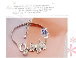 Chaîne le bracelet coréen Crystal Mignon Agatht Bracelet Animal Crystal Animal Bracelet pour femme