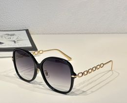 Cadena Dos Gafas de sol cuadradas Oro Gris Gradiente Mujer Diseñador Gafas de sol Sunnies gafas de sol Sonnenbrille Shades UV400 Gafas con caja