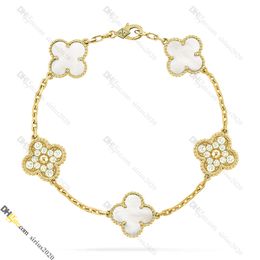 Chain Van Clover Bracelet Diamond 18k Gold Luxury Designer Luxury Designer pour femmes en acier en acier en or ne se fonde pas allergique, or / argent / rose, magasin / 21491608