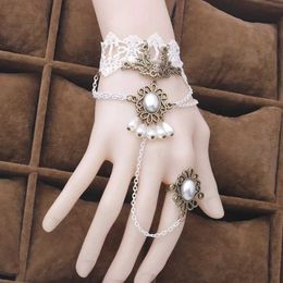 Chaîne Bracelet gothique vintage Fashion Gothic Lace Facteur Big Crystal enveloppant Bracelets Bracelets pour femmes Gift de Noël
