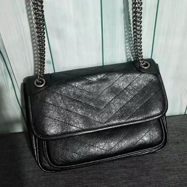 Cadena Mujeres Cruz Bolsa de hombro Bolso Monedero V Rayas Hilo Diseñadores Paquetes de embrague lisos Lujo Cuero genuino Moda Cosméticos Bolsas de embalaje