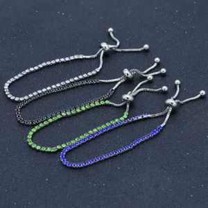 Chaîne Bracelet de diamant pour femmes de la chaîne Tendable multi-couleurs multi-couleurs Full Diamond Télescopique Diamant Cl Chain Bracelet pour femmes