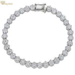 Corrente wong chuva moda 100% 925 prata esterlina criada pulseira de pedras preciosas para mulheres pulseira fina jóias presente atacado 231027