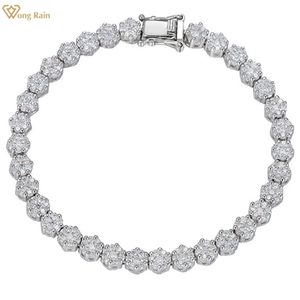 Chaîne Wong Rain Fashion 100% 925 Sterling Silver Créé Bracelet de pierres précieuses pour les femmes Bracelet Fine Jewelry Gift Wholesale 230419