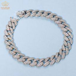 Ketting Wuiha Hip Hop Rock Solid 925 Sterling Silver Creat Diamonds Cuba armbanden voor mannen Women Fijne sieraden Drop 230411