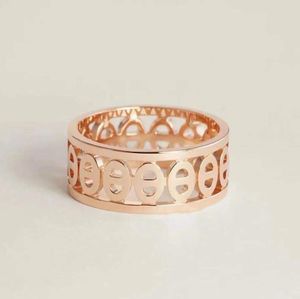 Chaine dancre Goddelijke ring H voor vrouw ontwerper koppel Verguld 18K maat 6-8 T0P Geavanceerde materialen officiële reproducties sieraden luxe premium geschenken 003