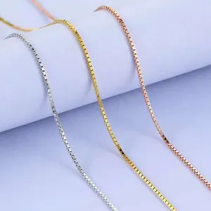 Cadenas 1,2/1,5 mm de ancho de acero inoxidable chapado en oro y plata collar de cadena 47 4 cm extender enlace joyería de mujer al por mayor