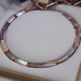 Chaînes 10 20mm grande taille collier de perles en vrac véritable brin de culture d'eau douce chaîne 38 cm de Long bijoux à bricoler soi-même collier/Bracelet