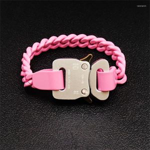 Cadenas 1017 ALYX 9SM Pulsera Laca Función Hornear Pestillo Rosa Talla: 22 19 0.8