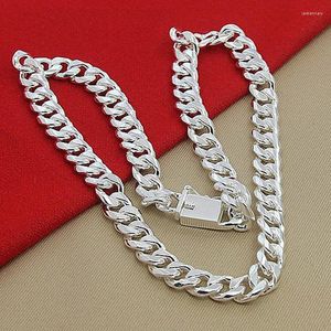Chains 10MM Men Necklace Chain 925 Silver Necklaces Fashion Jewelry Accessories