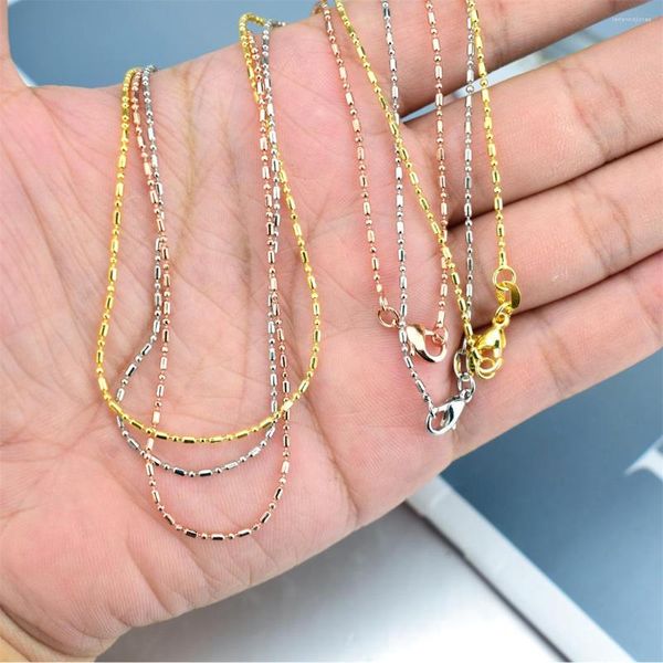 Chaînes 10pcs Bijoux de chaîne de perles ovales Collier de matériaux de bricolage