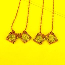 Chaînes 10pcs à la mode couleur or vierge marie collier pour femmes jésus religion pendentif bijouxchaînes