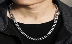 Cadenas 11 mm Cadena de eslabones cubanos 316L Collar de acero inoxidable para hombres Niños Color de plata de oro 2430 pulgadas Regalos de joyería LHN1199432268