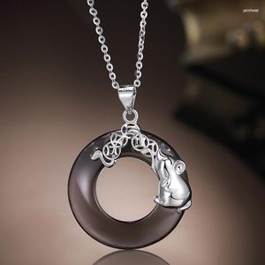 Chaînes 12 pendentif zodiaque l'année du boeuf appartient aux gens Dragon cheval mouton chien boucle de sécurité collier porte-bonheur