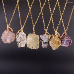 Ketens 12 stks druzy reiki real crystal quartz vrouwen ketting natuursteen pendulum amethists hanger sieraden kettingen