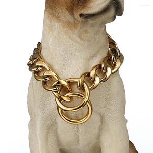 Kettingen 13/15 mm roestvrijstalen hondenketen metaal handige puppy choker training loopkragen voor grote honden 12-34 ''