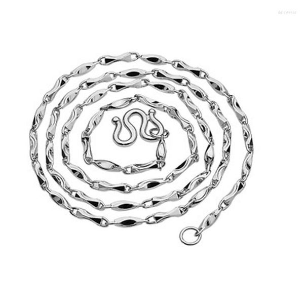 Chaînes 13 grammes 50CM 20 pouces 2.6mm 925 argent Sterling hommes collier chaîne solide or blanc couleur mâle bijoux