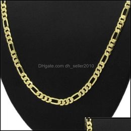 Cadenas 14k amarillo real oro sólido 8 mm collar de cadena de eslabones italianos 24 pulgadas entrega de caída 2022 joyería collares colgantes DH3IW