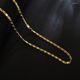 Chaînes 16-30 pouces en gros belle mode élégante chaîne de couleur or jolie pour hommes femmes collier bijoux cadeau de fête de mariage