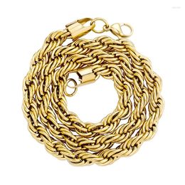 Kettingen 18 "-24" 8mm Breed 316L Rvs Twist Ketting Link Chain Voor Mannen Hip hop Rock Sieraden Drop