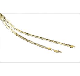 Chaînes 1824 pouces 18k or 6mm chaîne latérale complète classique dames collier men039s mode fête de mariage bijoux 8834745