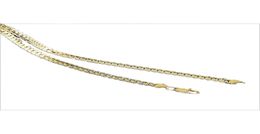 Chaînes 1824 pouces 18k or 6mm chaîne latérale complète classique dames collier men039s mode fête de mariage bijoux 4091610
