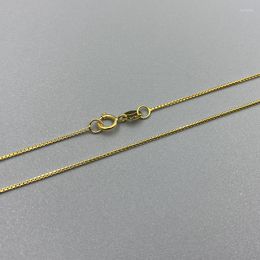 Kettingen 18K Au750 Gouden ketting sleutelbeen doosketen Hoge glans goede kwaliteit dames dames meisje diy sieraden vinden accessoires