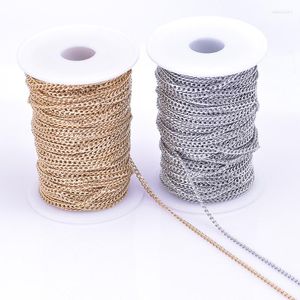 Kettingen 1 meter/lot roestvrij staal 3 mm breedtekabelverbinding ketting kettingen vrouwen heren armband sieraden die voorraden maken