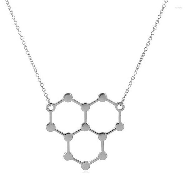 Chaînes 1Pc À La Mode Hydro Molécule Science Chimie PendentifsColliers Unique Eau H2O Collier Pour Les Femmes Mignonnes