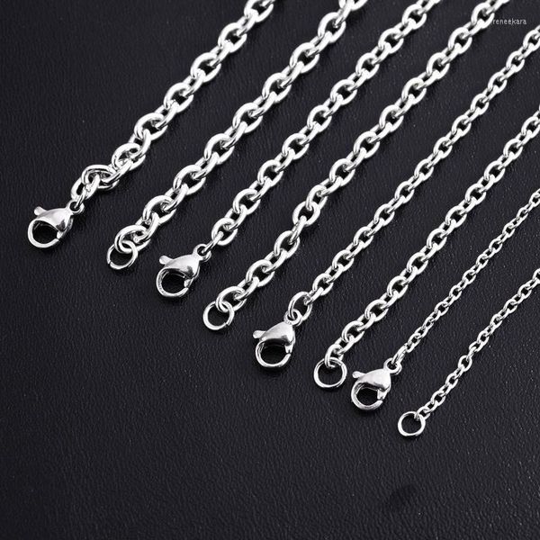 Chaînes 1 pièces 304 acier inoxydable singapour chaîne collier pour femmes hommes bijoux à bricoler soi-même mince 2/3/3.6/5 MM accessoires Jp