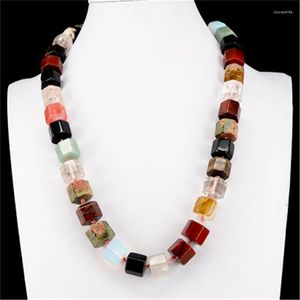 Chaînes 1PCS 7 Chakra Pierre Naturelle Collier Unakite Turquoises Agates Cornaline Opale Pendule Pendentif Colliers Femmes Choker Bijoux