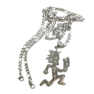 Ketens 1 stks ICP zilver groot geëtst hatchet man charme juggalo/juggalette ketting hanger roestvrijstalen sieraden n ketting 4 mm 24 in