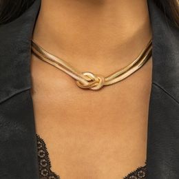 Kettingen 2 metalen geknoopte ketting voor vrouwen touw hiphop eenvoud zipper type dame sieraden feestje 2023 trends