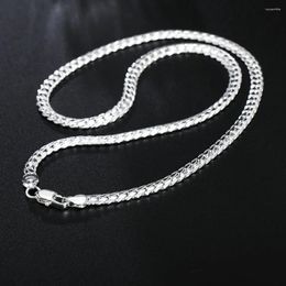 Kettingen 20-60 cm 925 Sterling Silver Design 6mm Fijne kettingketen voor vrouwelijke mannen Fashion Wedding Engagement Sieraden