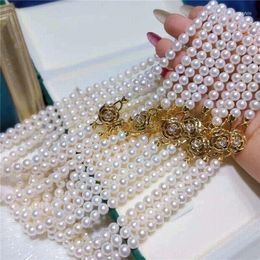 Chaînes 20 pouces Top Grade japonais Akoya 8-9mm collier de perles blanches