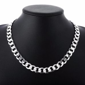 Chaines 2022 pouces 12 mm Collier de chaîne de trottoir pour hommes argent 925 colliers couloir mâle bijoux masculin large collier collier collar8327507