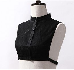 Cadenas 2022 Top Fashion Pure Organza Fake Shirt Collar para mujer Decoración Último diseño Bonito medio desmontable