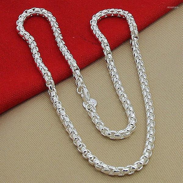 Cadenas 2023 moda 925 collar de plata esterlina 3mm caja cadena redonda para Mujeres Hombres joyería regalo al por mayor