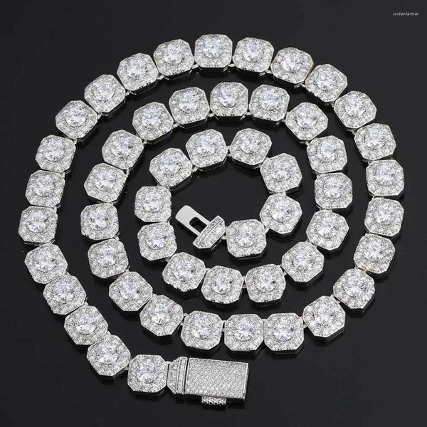 Chaînes 2023 Hip Hop Bijoux Carré Cristal Sucre Chaîne Zircon Collier Pour Hommes Tendance Colliers En Gros Accessoires De Mode MY0017