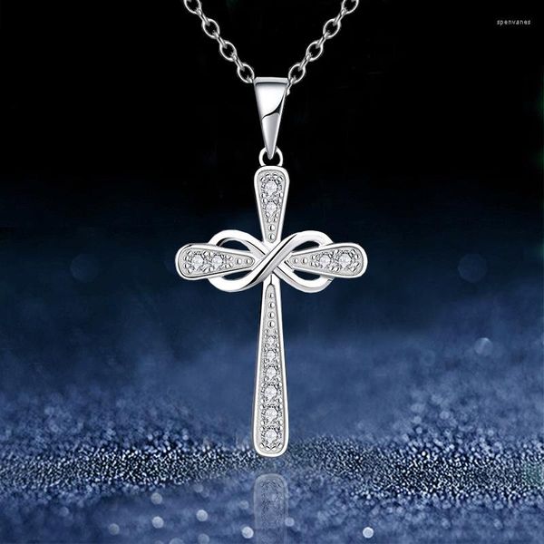 Chaînes 2023 bijoux éternel illimité amour 8 croix collier femme clavicule chaîne accessoires en gros