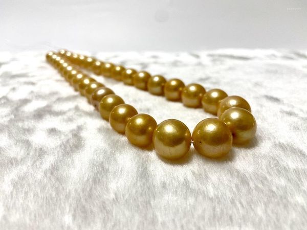 Chaînes 2023 collier de perles pour femmes 12-15mm rond naturel véritable mode bijoux de mariage cadeaux